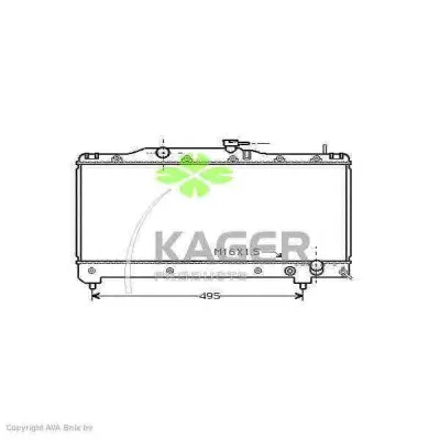 31-1099 KAGER Радиатор охлаждения двигателя (фото 1)