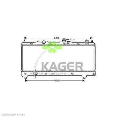 31-1119 KAGER Радиатор охлаждения двигателя (фото 1)