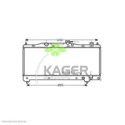 31-1121 KAGER Радиатор охлаждения двигателя (фото 1)