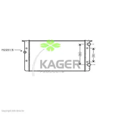 31-1195 KAGER Радиатор охлаждения двигателя (фото 1)