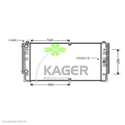 31-1214 KAGER Радиатор охлаждения двигателя (фото 1)