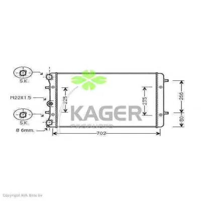 31-1219 KAGER Радиатор охлаждения двигателя (фото 1)