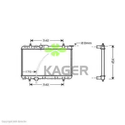 31-1316 KAGER Радиатор охлаждения двигателя (фото 1)