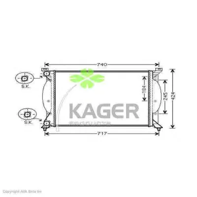 31-1633 KAGER Радиатор охлаждения двигателя (фото 1)