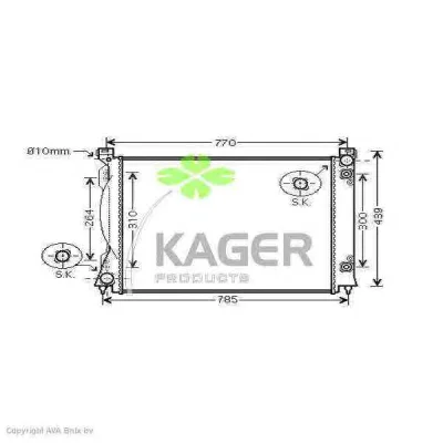 31-1640 KAGER Радиатор охлаждения двигателя (фото 1)