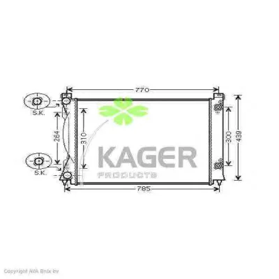 31-1641 KAGER Радиатор охлаждения двигателя (фото 1)