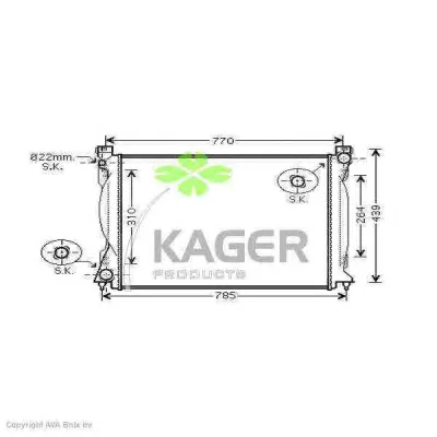 31-1646 KAGER Радиатор охлаждения двигателя (фото 1)