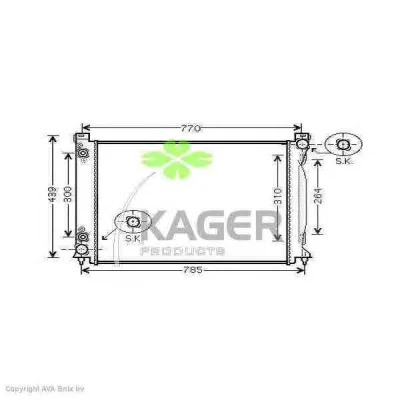 31-1647 KAGER Радиатор охлаждения двигателя (фото 1)