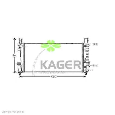 31-1674 KAGER Радиатор охлаждения двигателя (фото 1)