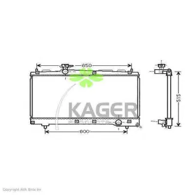 31-1780 KAGER Радиатор охлаждения двигателя (фото 1)