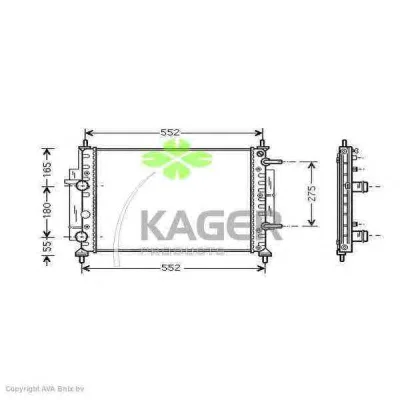 31-1830 KAGER Радиатор охлаждения двигателя (фото 1)