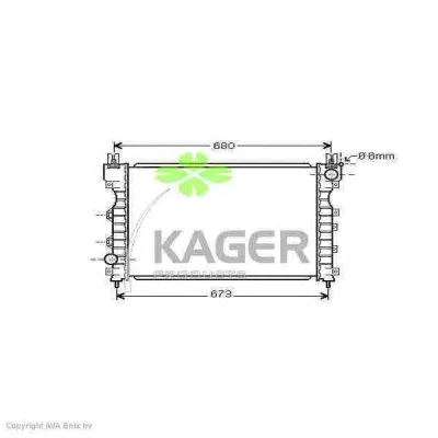 31-2276 KAGER Радиатор охлаждения двигателя (фото 1)
