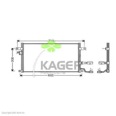 31-2510 KAGER Радиатор кондиционера (фото 1)