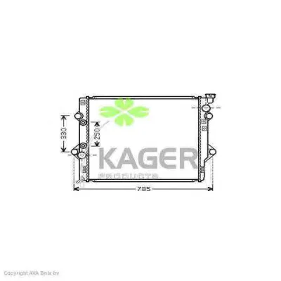 31-2536 KAGER Радиатор охлаждения двигателя (фото 1)