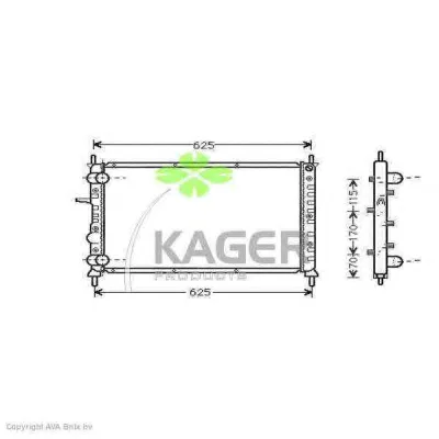 31-2758 KAGER Радиатор охлаждения двигателя (фото 1)