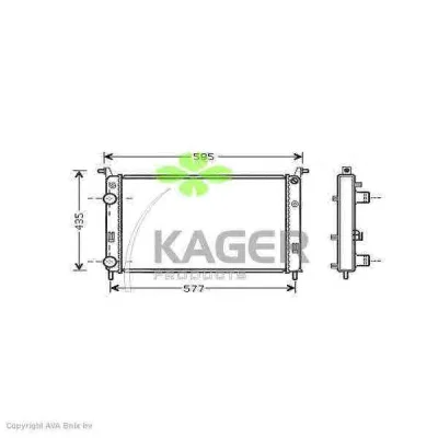 31-2828 KAGER Радиатор охлаждения двигателя (фото 1)