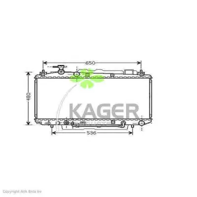31-3012 KAGER Радиатор охлаждения двигателя (фото 1)