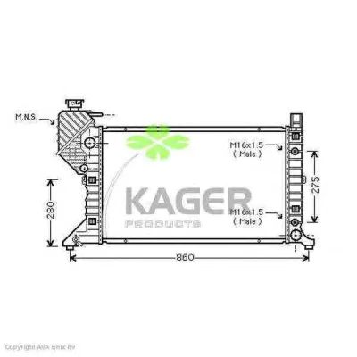 31-3246 KAGER Радиатор охлаждения двигателя (фото 1)