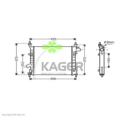 31-3274 KAGER Радиатор охлаждения двигателя (фото 1)