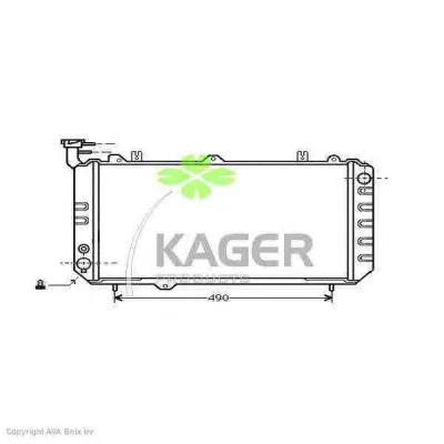 31-3287 KAGER Радиатор охлаждения двигателя (фото 1)