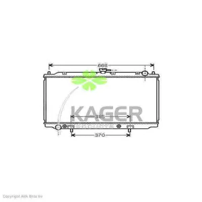 31-3371 KAGER Радиатор охлаждения двигателя (фото 1)