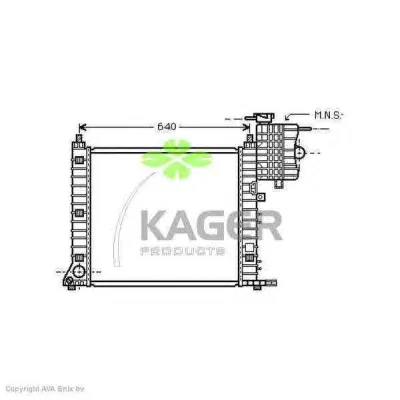 31-3490 KAGER Радиатор охлаждения двигателя (фото 1)