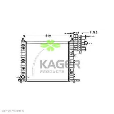31-3491 KAGER Радиатор охлаждения двигателя (фото 1)
