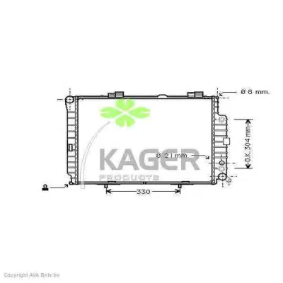 31-3570 KAGER Радиатор охлаждения двигателя (фото 1)