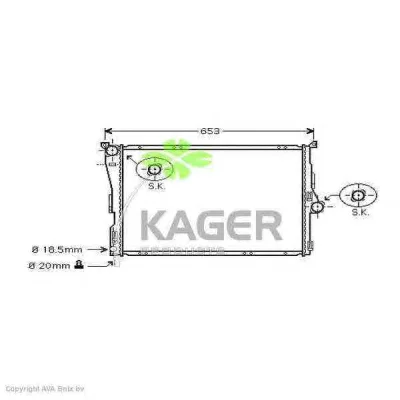 31-3583 KAGER Радиатор охлаждения двигателя (фото 1)