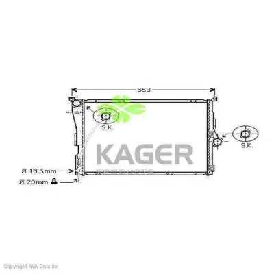 31-3585 KAGER Радиатор охлаждения двигателя (фото 1)