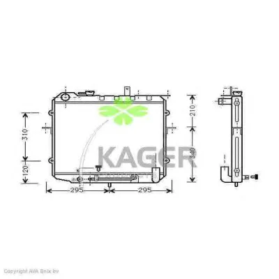 31-3656 KAGER Радиатор охлаждения двигателя (фото 1)