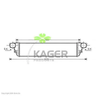 31-3845 KAGER Интеркулер (радиатор интеркулера) (фото 1)