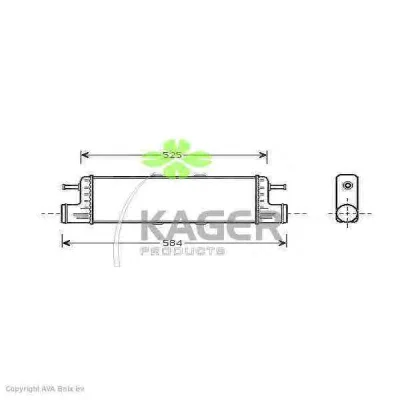 31-3857 KAGER Интеркулер (радиатор интеркулера) (фото 1)