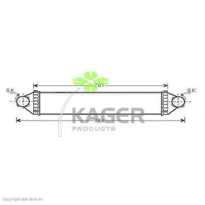 31-3905 KAGER Интеркулер (радиатор интеркулера) (фото 1)