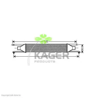 31-3998 KAGER Интеркулер (радиатор интеркулера) (фото 1)