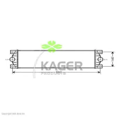 31-4030 KAGER Интеркулер (радиатор интеркулера) (фото 1)