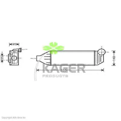 31-4040 KAGER Интеркулер (радиатор интеркулера) (фото 1)