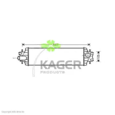 31-4098 KAGER Интеркулер (радиатор интеркулера) (фото 1)
