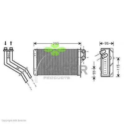 32-0113 KAGER Радиатор отопителя салона (фото 1)