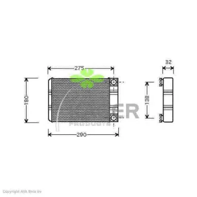 32-0220 KAGER Радиатор отопителя салона (фото 1)