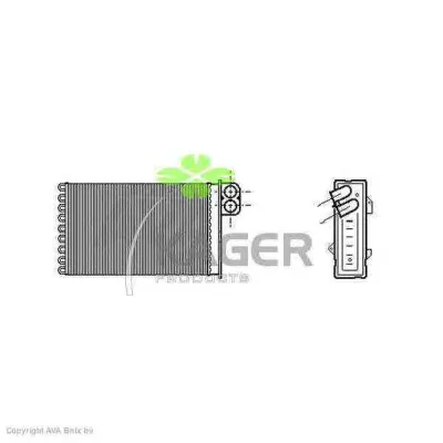 32-0221 KAGER Радиатор отопителя салона (фото 1)