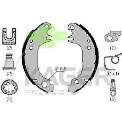 34-0225 KAGER Тормозные колодки (фото 1)