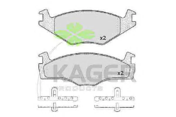 35-0032 KAGER Тормозные колодки (фото 1)