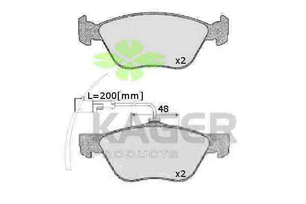 35-0088 KAGER Тормозные колодки (фото 1)