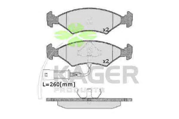 35-0181 KAGER Тормозные колодки (фото 1)