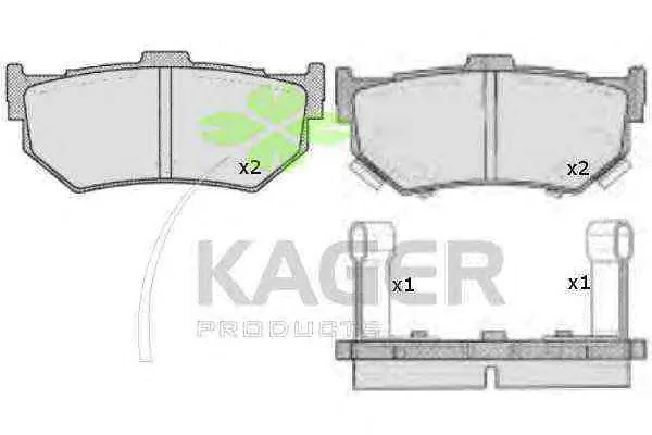 35-0293 KAGER Тормозные колодки (фото 1)