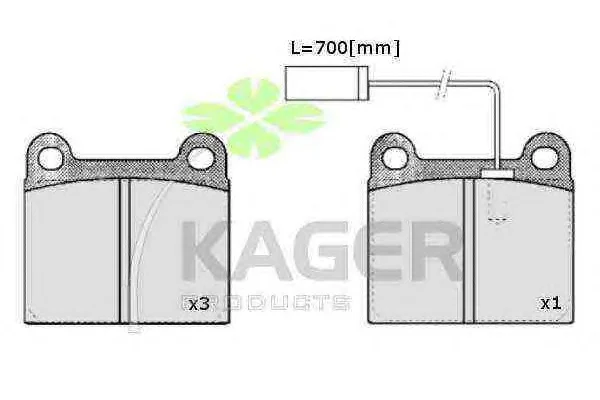 35-0367 KAGER Тормозные колодки (фото 1)