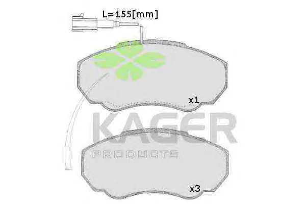 35-0565 KAGER Тормозные колодки (фото 1)