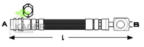 38-0092 KAGER Тормозной шланг (фото 1)