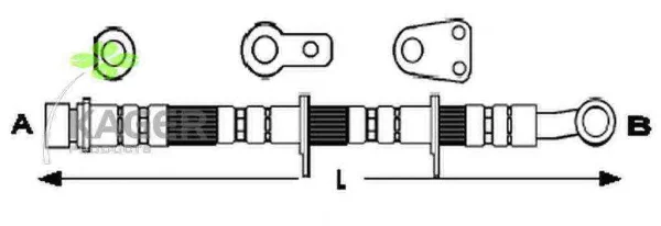 38-0356 KAGER Тормозной шланг (фото 1)
